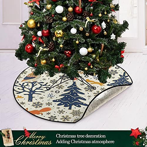 Božićne sove Fox božićne stabla mat vodootporna stalka za stalke nosača mat tepih ispod božićnog drvca Pribor