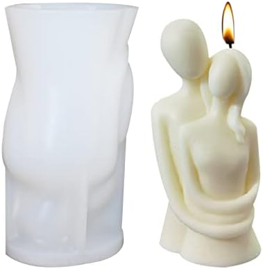 Silikonski parovi kalup za svijeće za pravljenje svijeća za rukovanje ručno izrađenim sapunom za