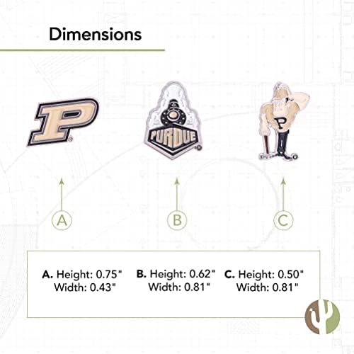 Purdue univerzitet rever igle 3 paketa kotlovčara logo emajl izrađen od metala