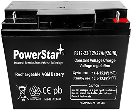 Powerstar-22Ah visoka brzina SLA baterija zamjenjuje 51814 6FM17 6-DZM-20 6-FM-18 LCX1220P - 2PK