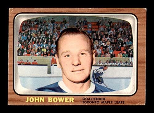 12 Johnny Bower Hof - 1966 TOPPS hokejaški kartonski kartoni VGEX - nepotpisane hokejske kartice