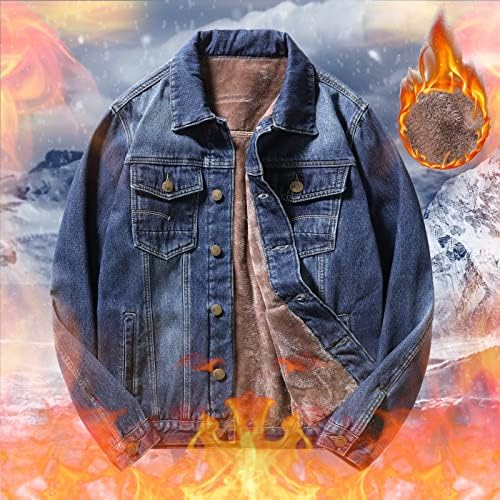 XZHDD traper jakne za muške, zime zadebljani topli retro casual kaput vintage fleece plišana jakna s više