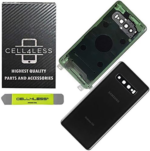 Cell4less Back glass zamjena za Galaxy S10 Model uključujući okvir kamere, objektiv, & amp; alat