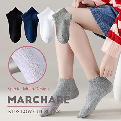 Markere Boys / Girls niske rezne pamučne čarape Dječje bešavne školske čarape 6 pakovanja 3T-14 godina