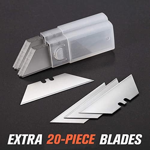 Rexbeti 6 pakovanje uvlačivim sklopivim komunalnim nožem, SK5 Rezač za teške carine za kartone, karton