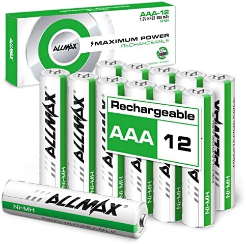 AllMax AAA maksimalna izmjena napajanja NiMH Trostruka baterije -Ultra dugotrajna, unaprijed napunjena,