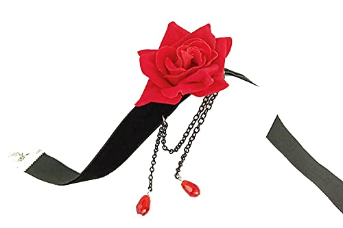 Chargances Gotska Crna cvjetna ogrlica za žene vampir Lolita Crna cvjetna ogrlica za Halloween Dekoracije party