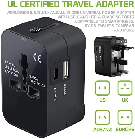 Putni USB Plus Međunarodni Adapter za napajanje kompatibilan sa Asus ZenFone Selfie za Svjetsku snagu