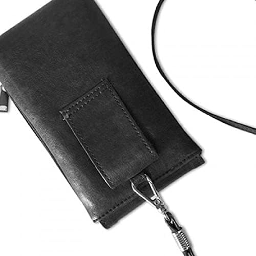 Amerika SAD Karta Outline Telefon novčanik torbica Viseći mobilni torbica Crni džep