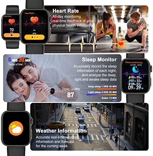 Smart Watch za muškarce, 1,81 Smart satovi velikih ekrana, IP67 vodootporan fitnes tracker s monitorom