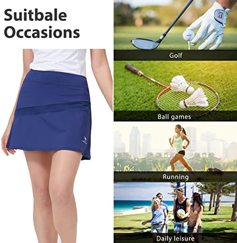 Kami Ženski tenis Skorts Pleased visoka elastična struka Golf Atletska tekuća suknja sa mrežnim