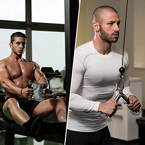 XPRT Fitness triceps priključak za kabl za pritiskanje, v ručka sa rotacijom, rotirajuća šipka,