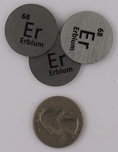 Erbium 24,26mm Metalni disk 99,9% čist za prikupljanje ili eksperimente