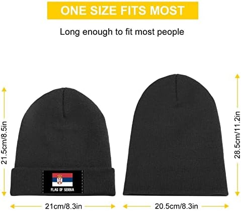 Zastava države Srbija Pletene kape Soft Topla Beanie Hats Skull Caps za muškarce Žene Teen