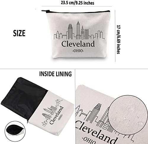 G2TUP Cleveland Home State poklon Cleveland OHIO torba za šminkanje Cleveland Skyline kozmetička