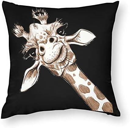 Giraffe set od 2 baca jastuk pokriva kvadratne jastuke jastuka za kauč za sof za spavaće sobe ukrasni