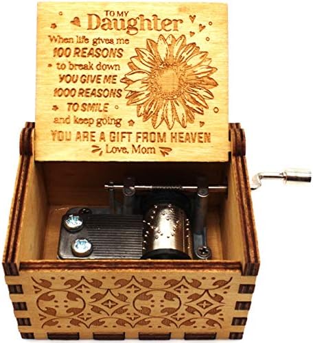 Ukebobo Wooden Music Box - Vi ste moja glazba za sunčanje, pokloni od mame do kćeri - 1 set (100)