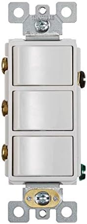 Broan-Nutin P3RW Trokelarni prekidač za kupatilo, ventilator izduva, dugme za kontrolu bijelog zida