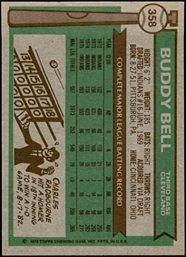 1976 TOPPS 358 Buddy Bell Cleveland Indijanci ex Indijanci