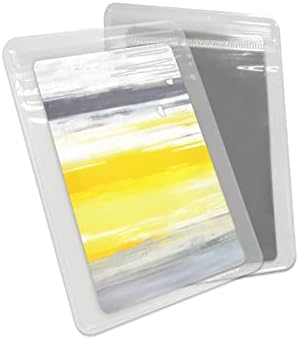 OComster Sažetak žuta siva uzorak punjenje kompaktno ogledalo Bulk 2 Pack Card ogledalo, Bijelo