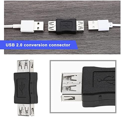 SING F LTD 4pcs USB ženska utičnica zamjena USB 2.0 A ženska do USB 2.0 Ženska spojnica za štampače