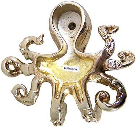 Antikni zlatni ton Steampunk hobotnica zidna figurica, 5 inča