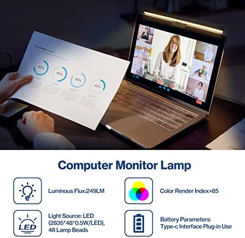 Lalilirani kompjuterski monitor svjetla, lampica zaslona računara sa kontrolom dodira, 3 temperature
