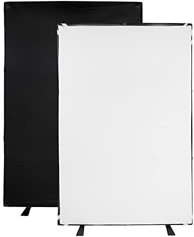 Kompletan prijenosni komplet za pozadinu sa torbom-5 x 7.4 ft crno / bijelo