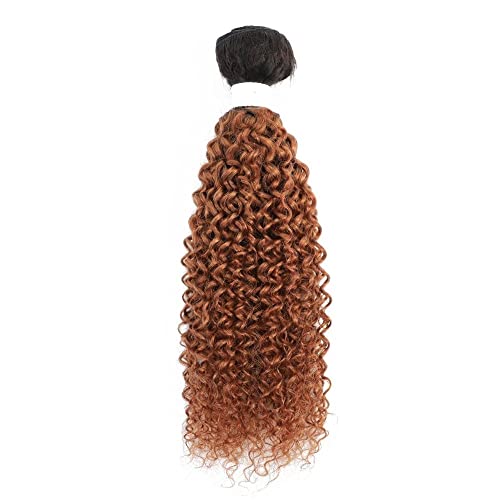 REMY HAIR 12-inčni Jerry Curly Human Hair snopovi T1B / 30 Ombre snopovi kose tkaju dvobojne Ombre obojene