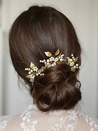 FXmimior Bridal Headpiece Vintage Kristalni List Igle Za Kosu Bobby Igle Za Vjenčanje Party Hair Accessories