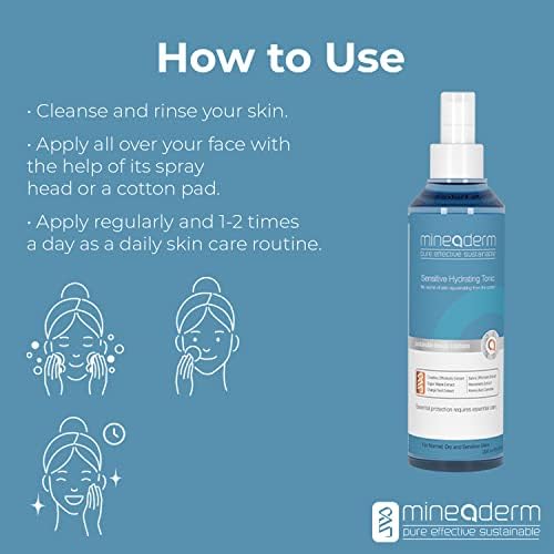 Mineaderm Sensitive hidratantni tonik za lice za normalnu, suhu i osjetljivu kožu-zdrav sjaj , osvježavajuća