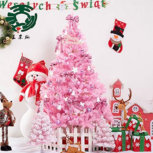 Topyl Pink Umjetno božićno stablo, 4ft Premium NeotRlatna smreka sa punim drvetom s metalnim postoljem, jednostavan