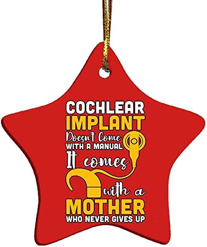 Kohlearni Implantat Majka Podrška Svijest Gubitak Sluha Božić Ornament