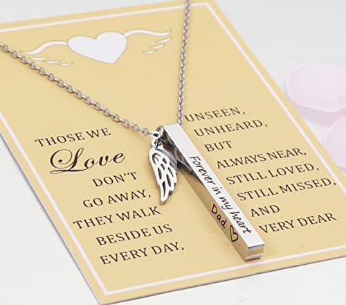 Ankiyabe Sympathy Gifts spomen ogrlica zauvijek u mom srcu saučešće pokloni za gubitak voljene osobe ožalošćeni