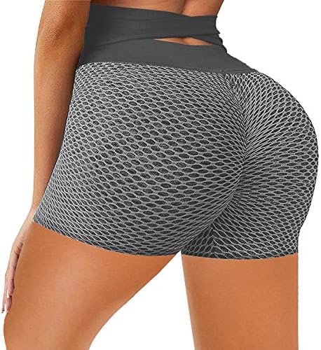 Trke za ženske kratke hlače za žene Visoko struk Podizanje Scrounch Butt Hots Stretchy Casual Comfy Shorts
