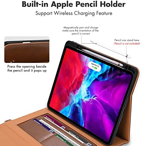 Dteck futrola za Apple iPad Pro 12,9 inča 6. / 5. / 4. / 3. generacija, premium PU kožna folija stalak za