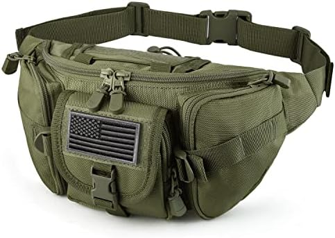 Sowhup taktičko pakovanje, vojni struk torba za paket sa U.S patch uslužni kaip kaiš Bumbag za pješačenje na otvorenom)