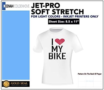 Jet-Pro Softstretch Inkjet papir za prijenos topline 8,5x11 --- 175 listova -