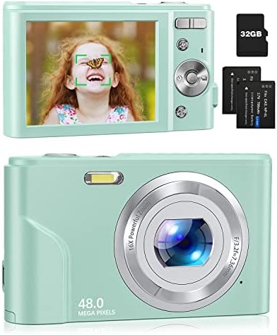 Digitalna kamera za decu, 1080p 48mp autofokus Dečija kamera sa 32GB SD karticom, Dečija digitalna Video