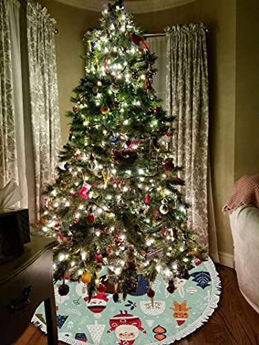 Vantaso božićna suknja božićna životinjska nova godina zimske Xmase suknje sa stablom stablom mat za zabavu Početna