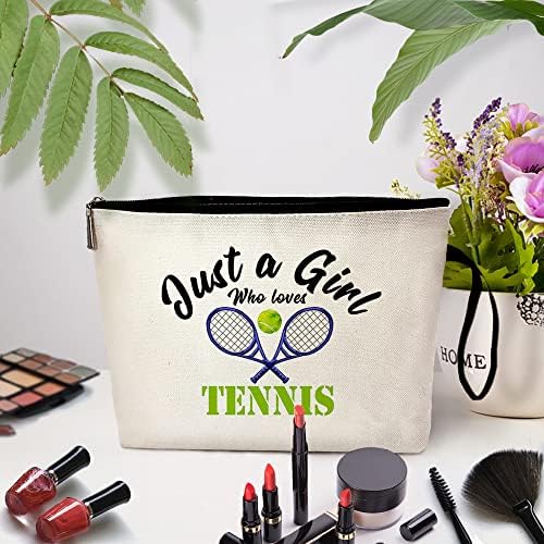 Zhatuone Samo djevojka koja voli tenisku kozmetičku torbu, tenisere, poklon tenisa, kozmetička torba za tenis,