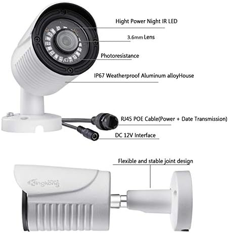 Smart 5MP HD HD vanjski sigurnosni IP fotoaparat sa MIC / Audio, 5-megapiksela kompatibilan sa Onvif IP kamerom