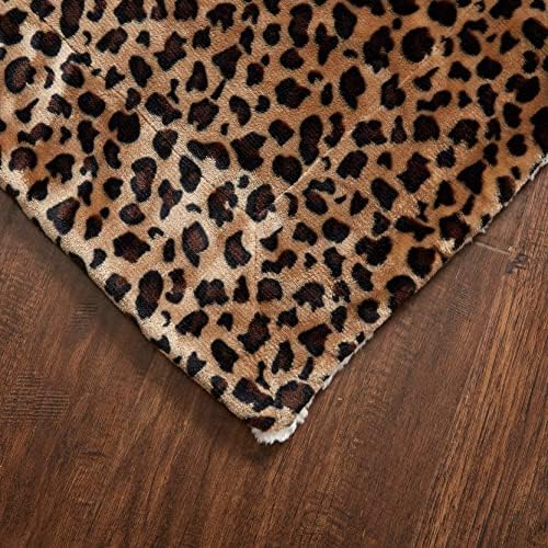 MerryLife Cheetah Sherpa bacite pokrivač kauča Leopard Print plaid | Ultra plišano ukrasna mekano