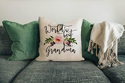 Dekoracije za bake, najbolja jastuka za baku na svijetu Dekor za kućnu spavaću sobu, 18 '' x 18