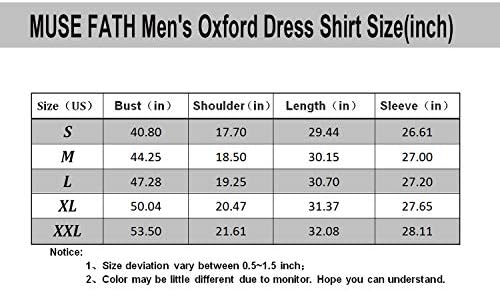 Muse FATH Muška Oksfordska košulja-pamučna Casual obična košulja sa dugim rukavima