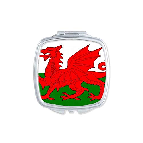 Wales Nacionalna Zastava Evropa Država Ogledalo Prijenosni Kompaktni Džepni Makeup Dvostrano Staklo