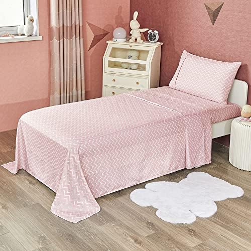 Viviland Girls Kids Pink Twin krevetni list - None klizni list Stan i jastuk uključeni - Djevojke Twin Microvladni
