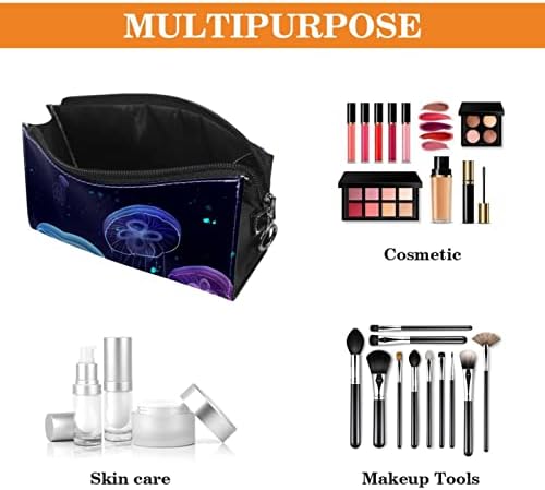 Travel Makeup Bag Vodootporna kozmetička torba torba za točku šminke za žene i djevojke, plava ljubičasta