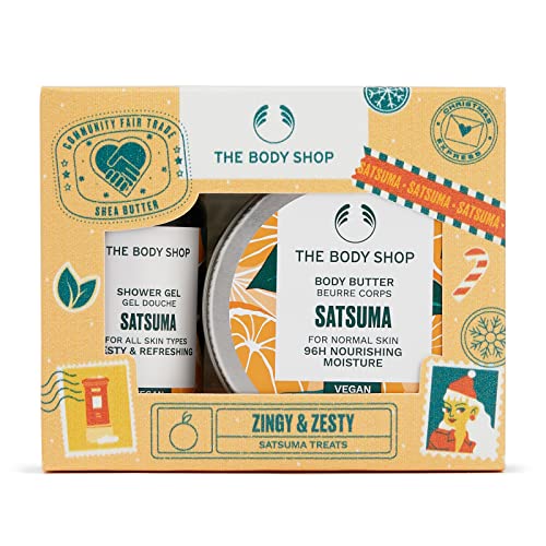 Trgovina tijelom zingy & zesty satsuma tretira poklon set - hranjiva i osvježavajuća veganska obrada kože