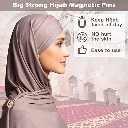 4 kom gažac magnetskih igle, hidžab magnetskog velikog gumba za žene djevojke šal, veliki magneti za muslimansku